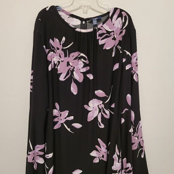 Chaps floral print bell sleeve dress size XL - Picture 4 of 13